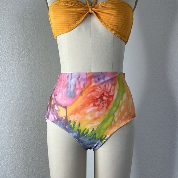 MARA HOFFMAN + NET SUSTAIN Lydia Tie Dyed Recycled Bikini Briefs - Picture 2 of 10
